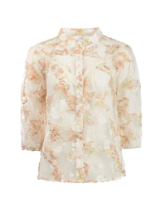 Blouse Ninne Mesh Cordella | Salmon