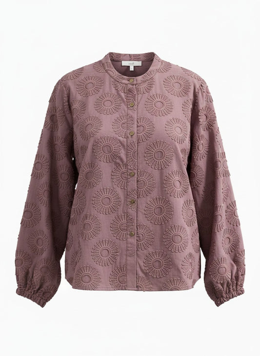 Job LS Sunny Flower Embroidery | Lilac