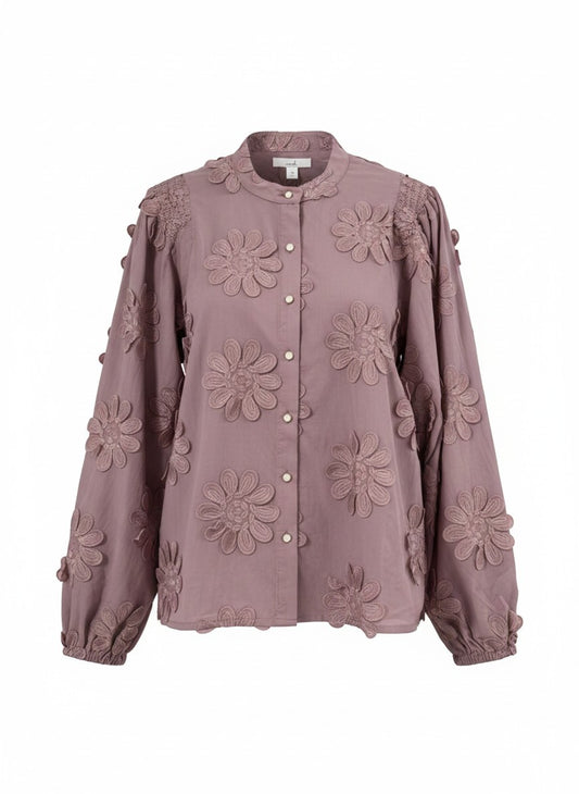 Job LS New Flower Embroidery | Lilac