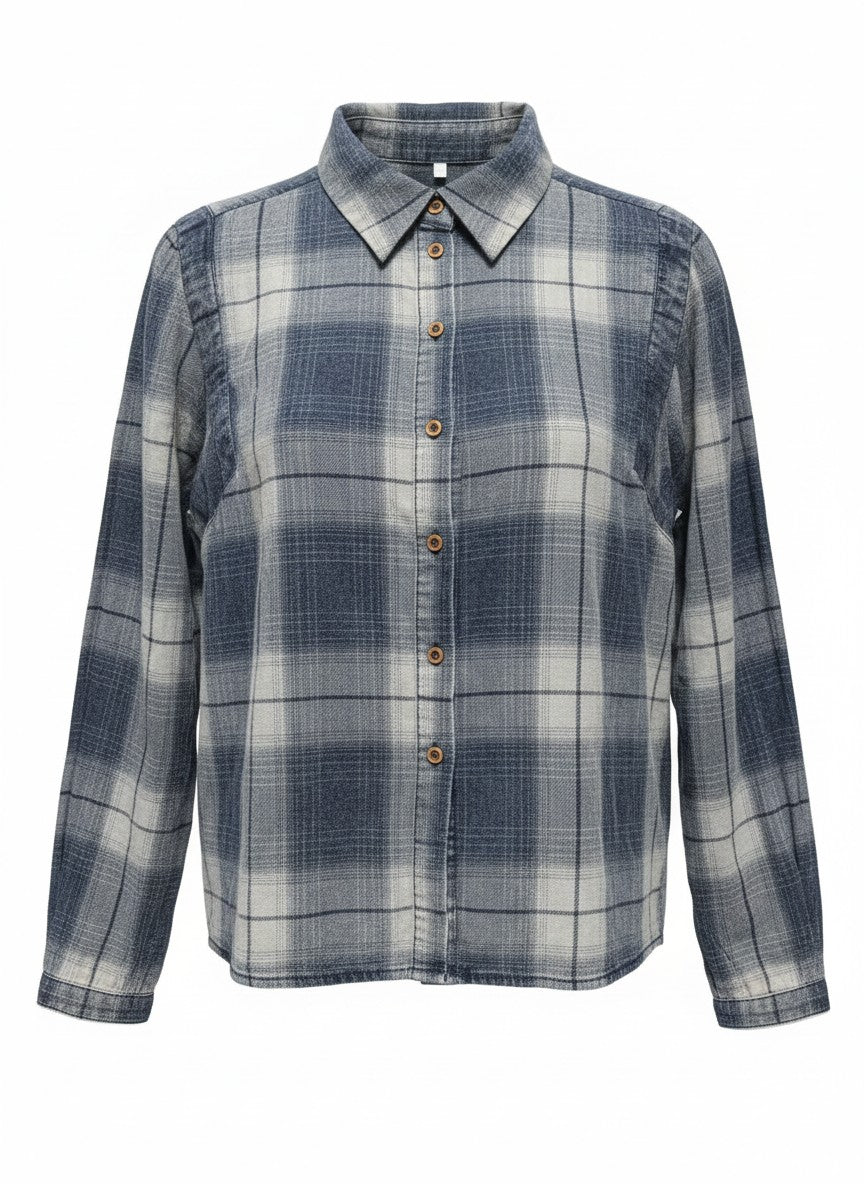 Blouse Tilde Cotton Check Snowwash | Denim