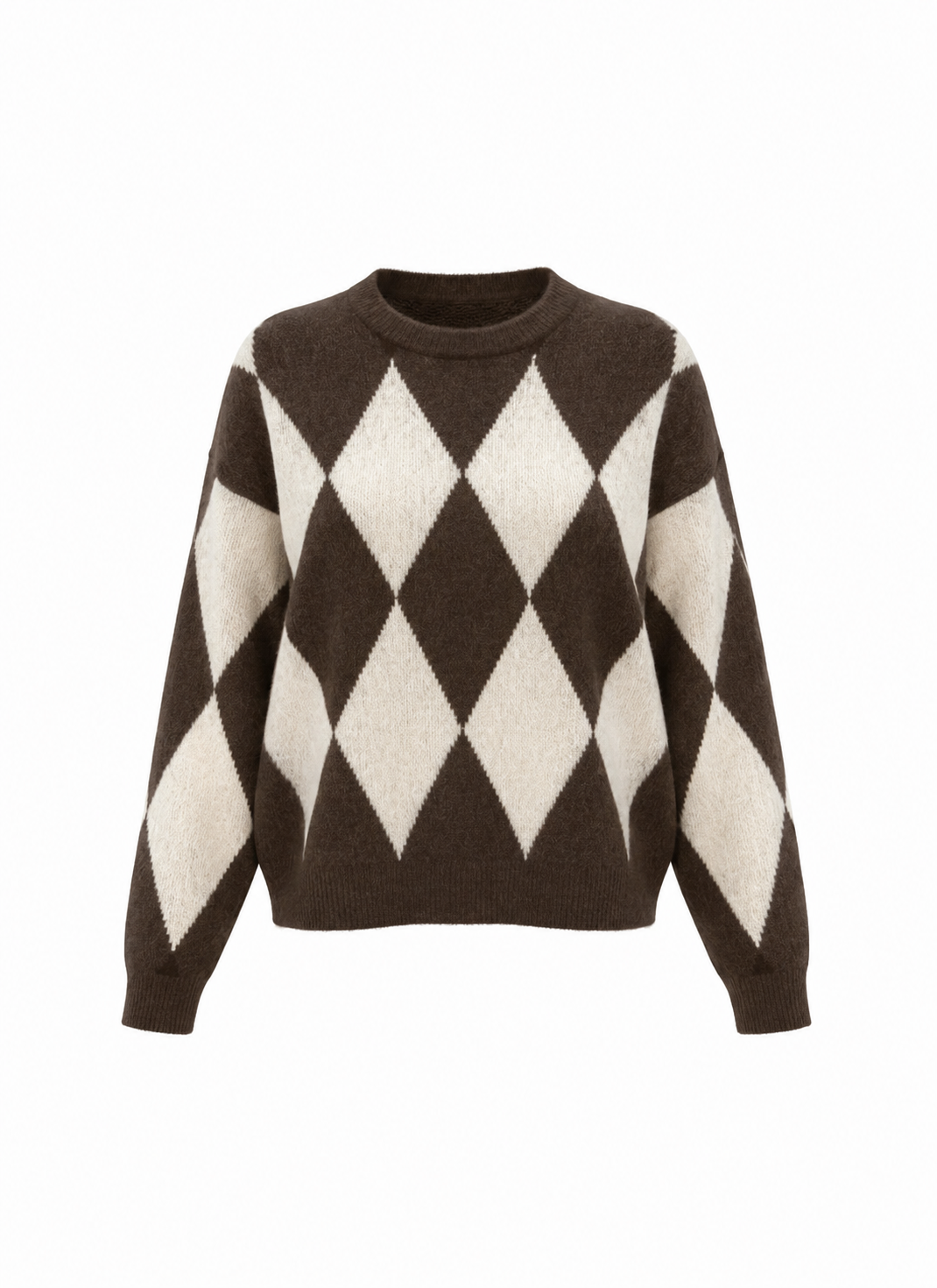Trui Veloura Argyle | Brown