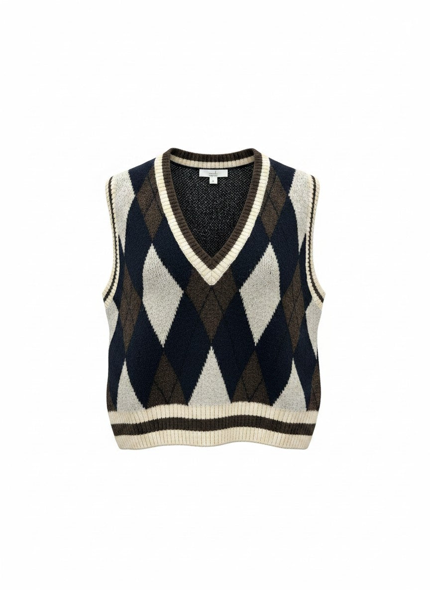 Gilet Aimy Argyle | Navy