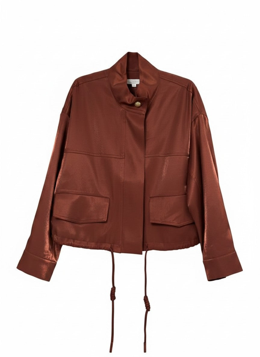 Jack Cleo Shiny Satin | Brandy Brown