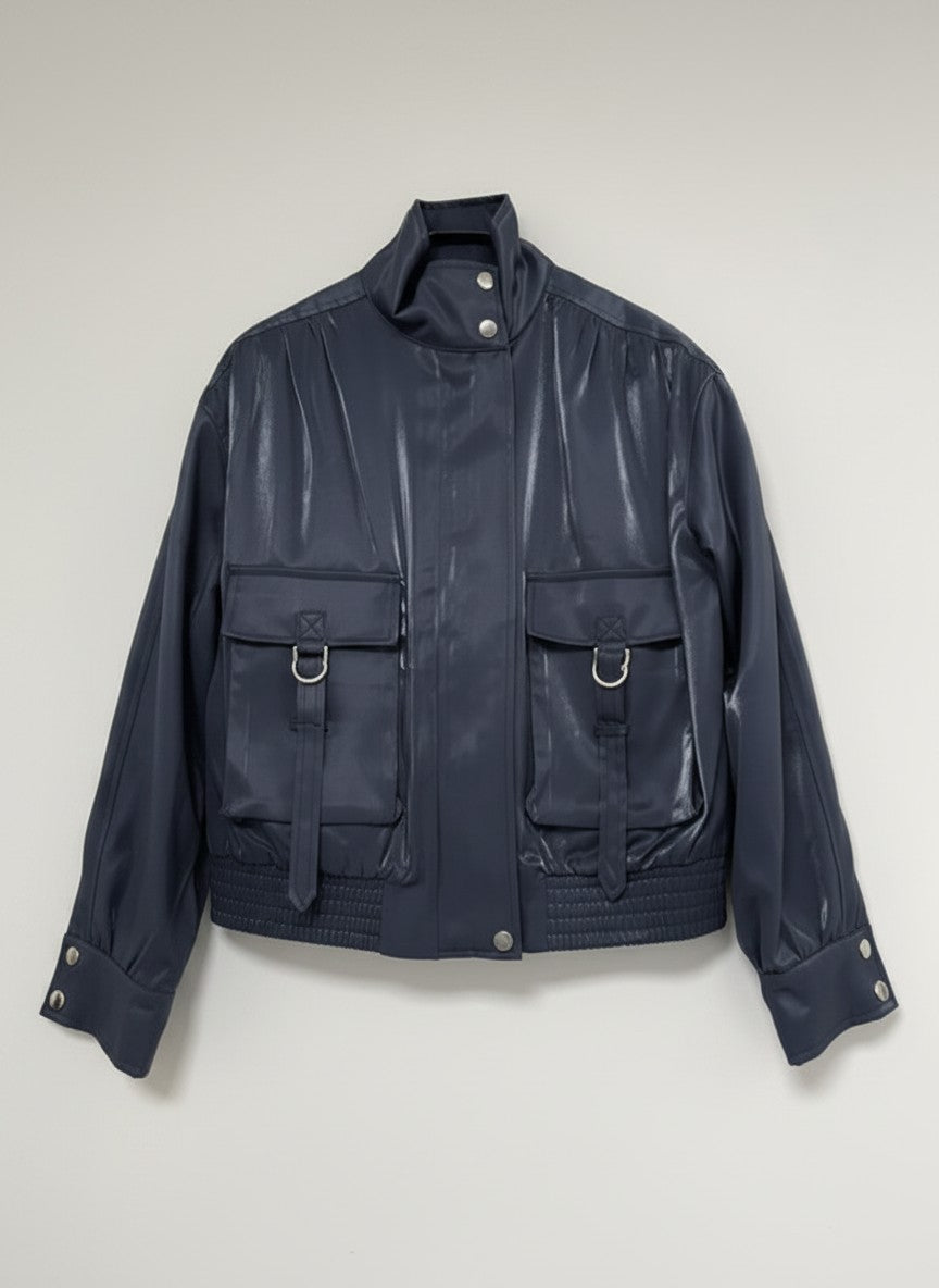 Jack Rose Shiny Satin | Navy
