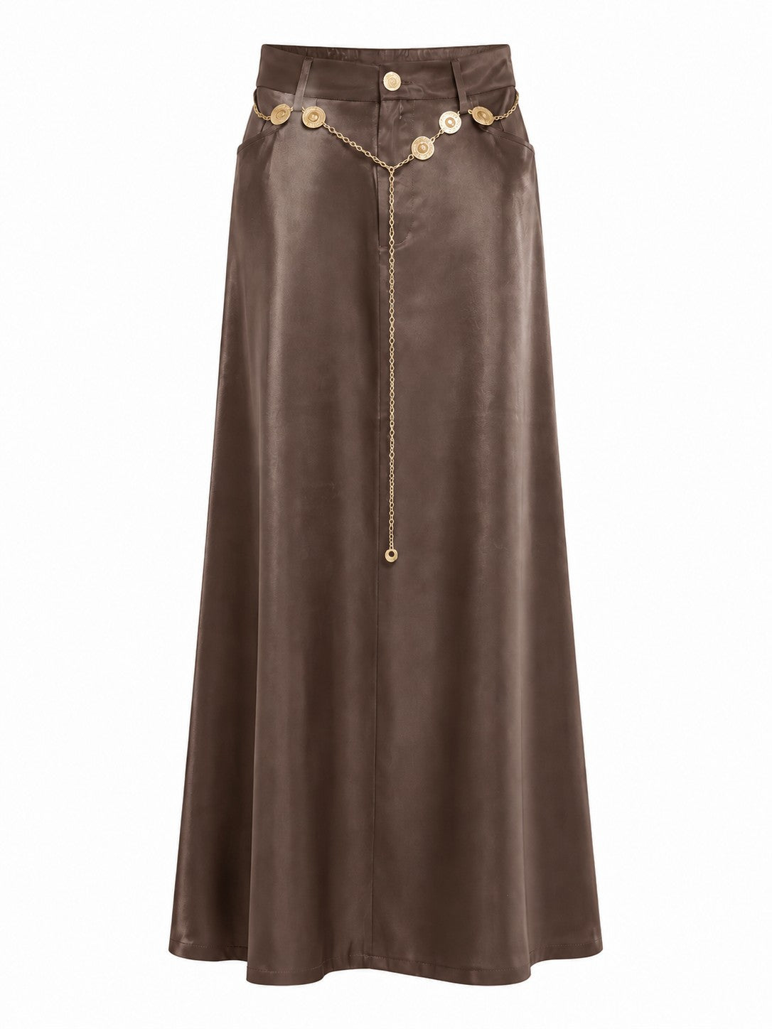 Rok Celiste Shiny Satin | Brown