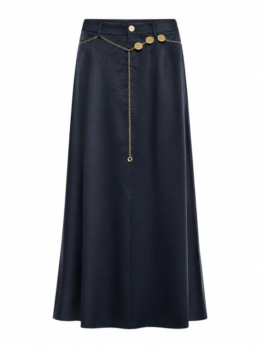 Rok Celiste Shiny Satin | Navy