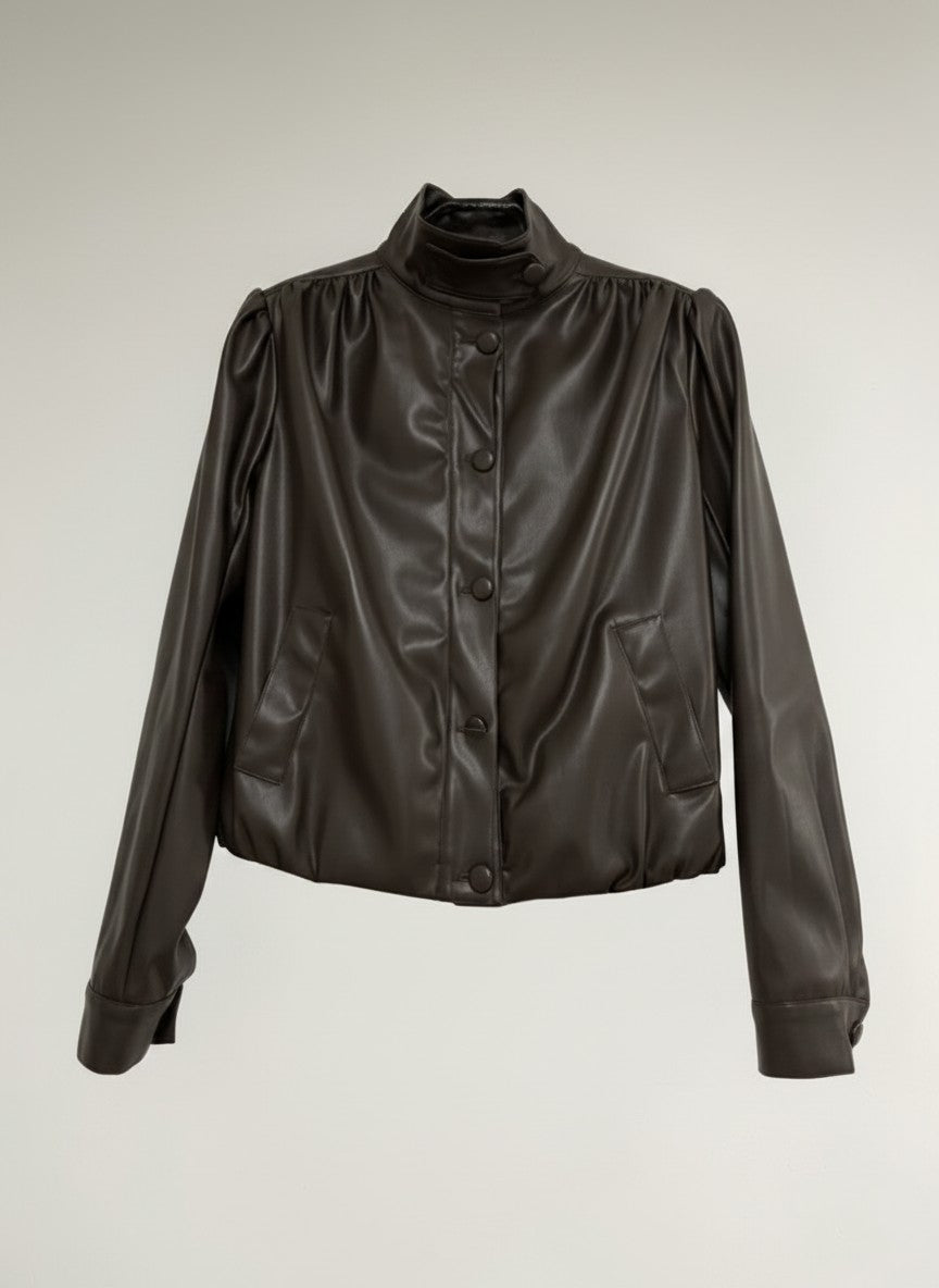 Zora Smooth Immitation leather | Dark Brown