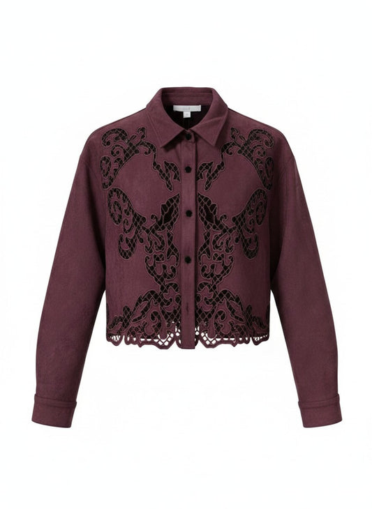 Blouse Noa Suedine | Aubergine