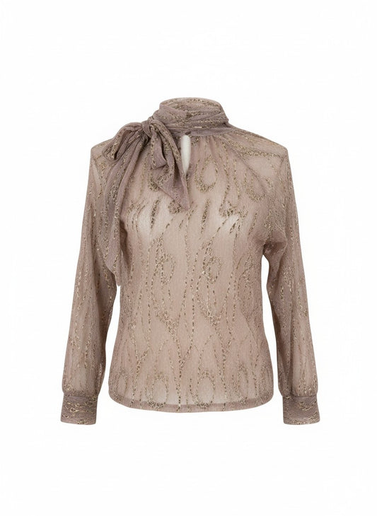 Top Millar Crincle Shiny Jacquard | Light Mauve