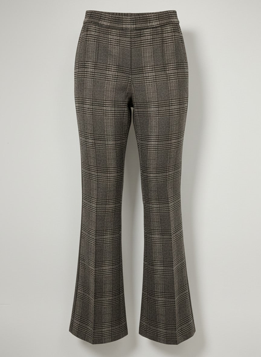 Pantalon Aleyna Knitted Check | Dark Brown