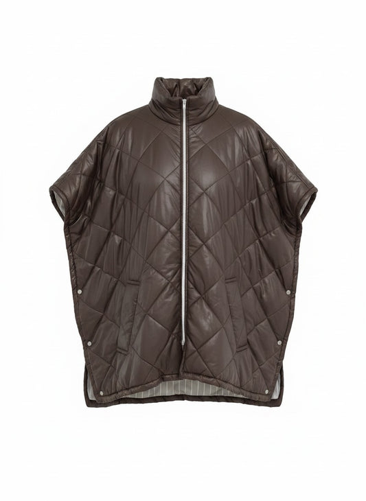 Gilet/ Jas Ake Quilted | Dark Brown