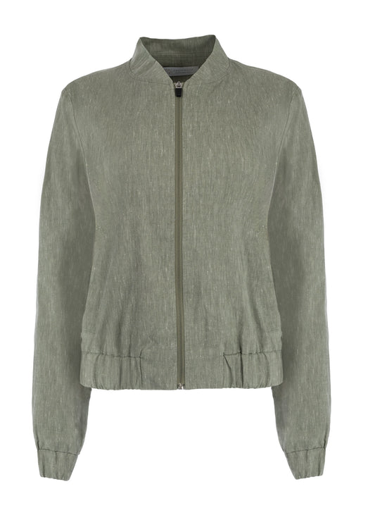Jasje Bomber Linnen | Green