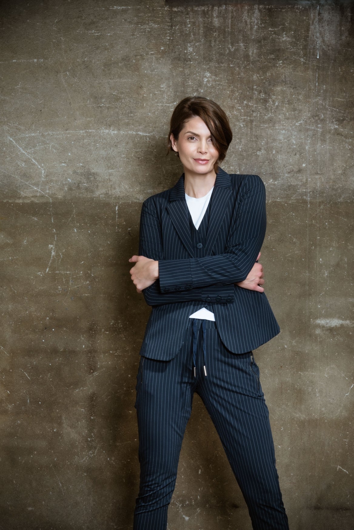 Maud | Pinstripe marine