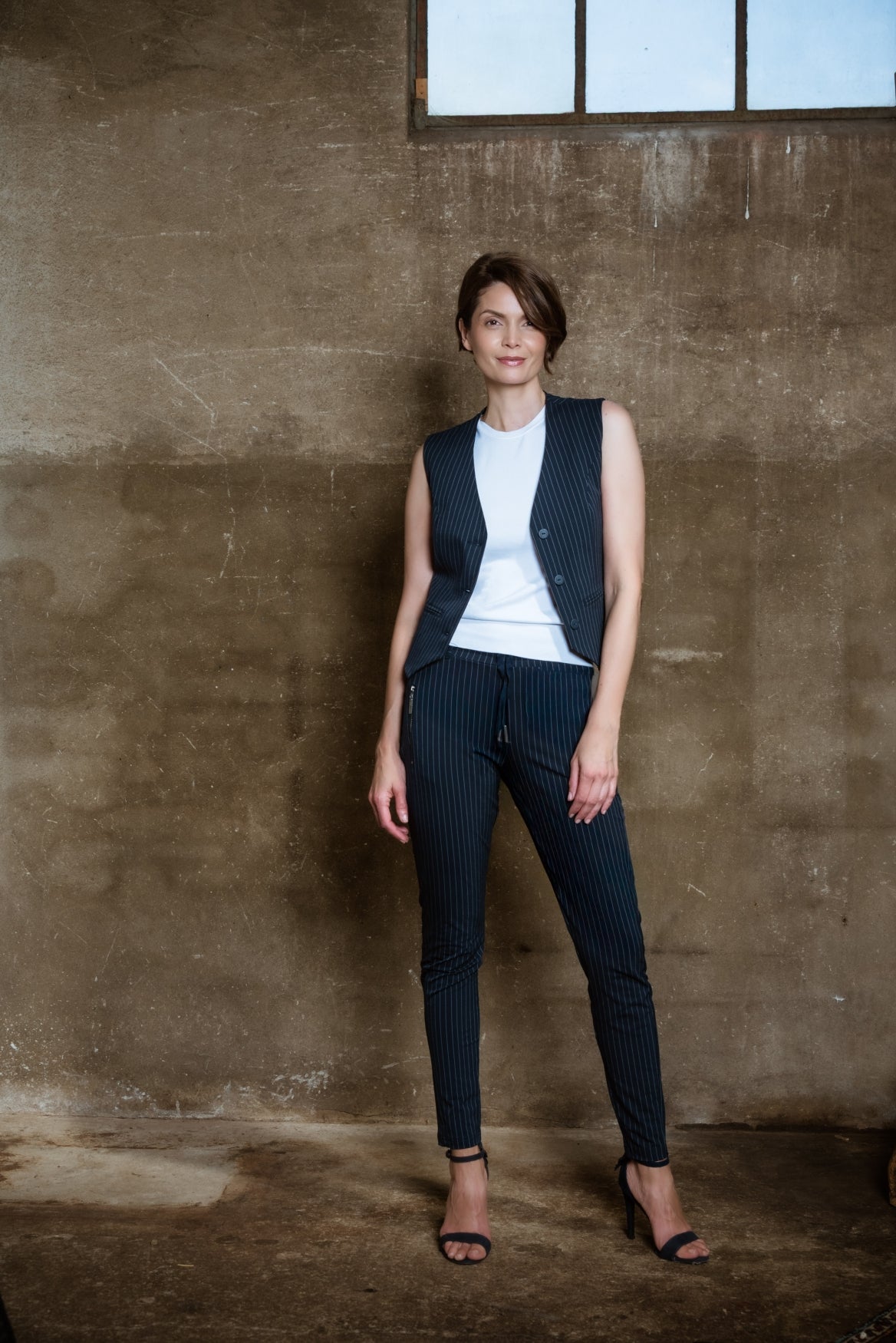 Maud | Pinstripe marine