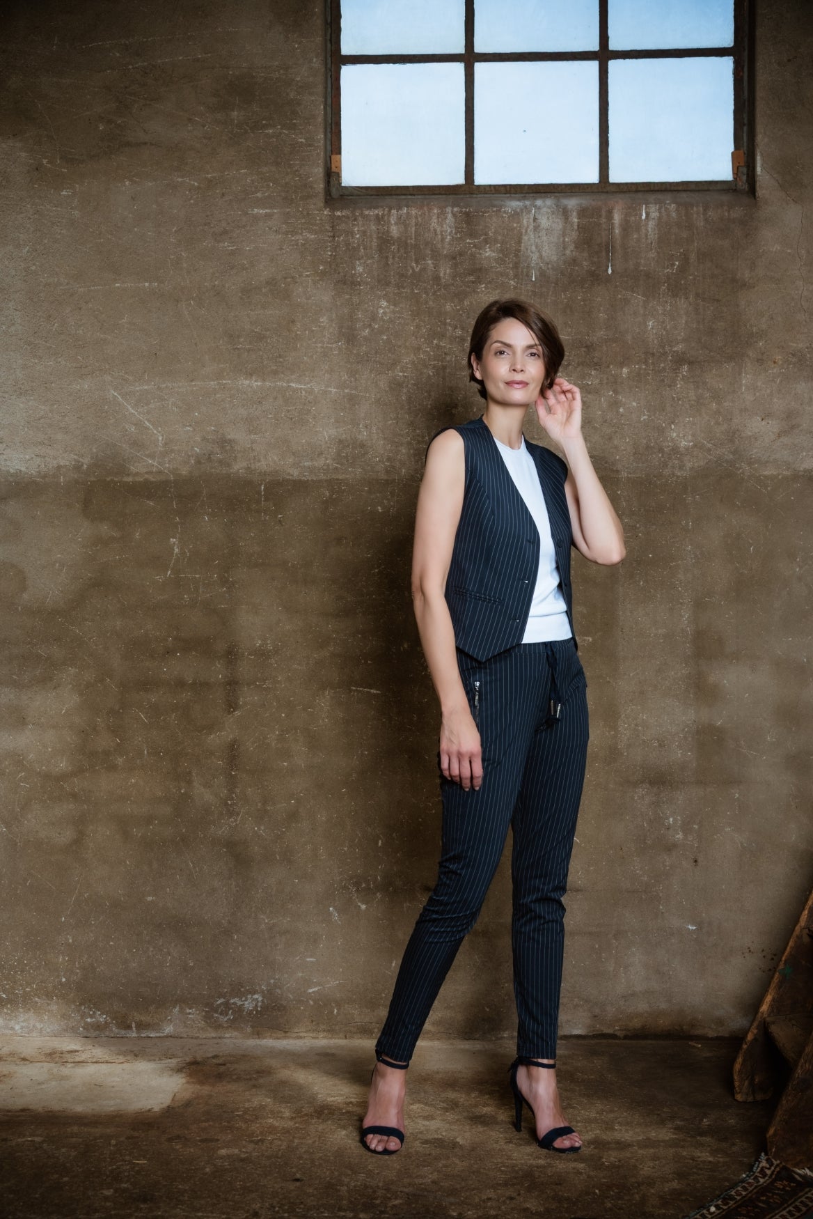 Maud | Pinstripe marine