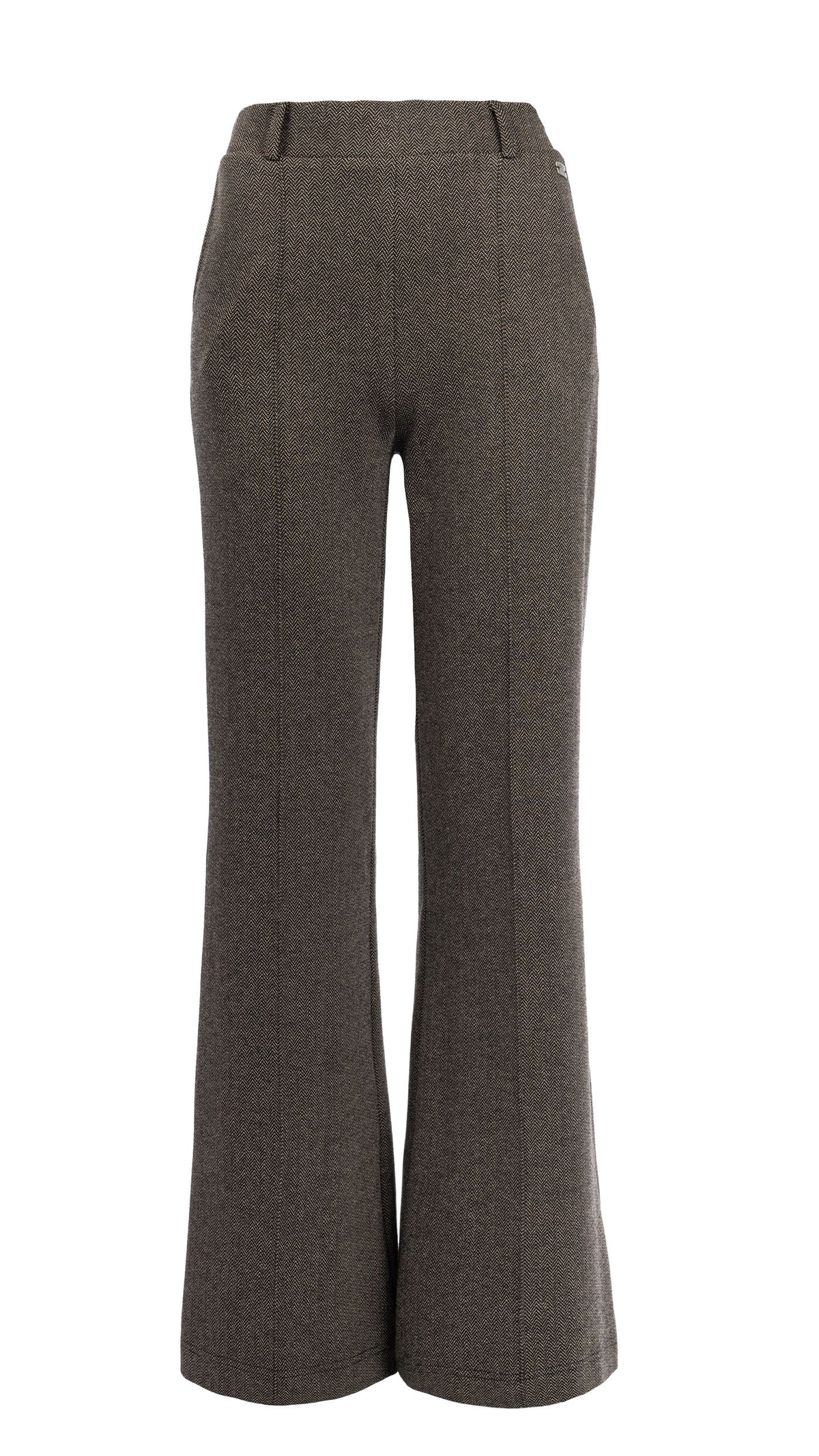 Pantalon Alex Shadow Herringbone | Brandy - Black