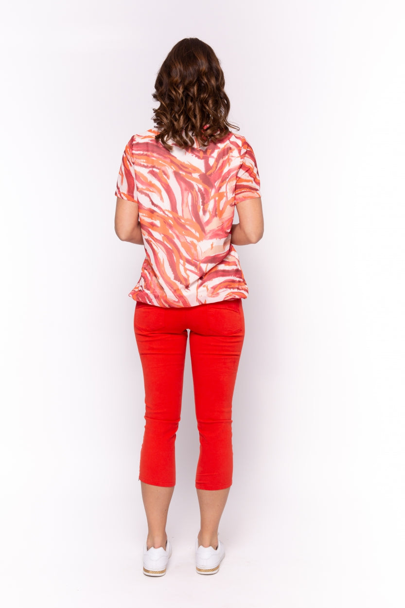 Alesias SS Red Paint Stripes | Red